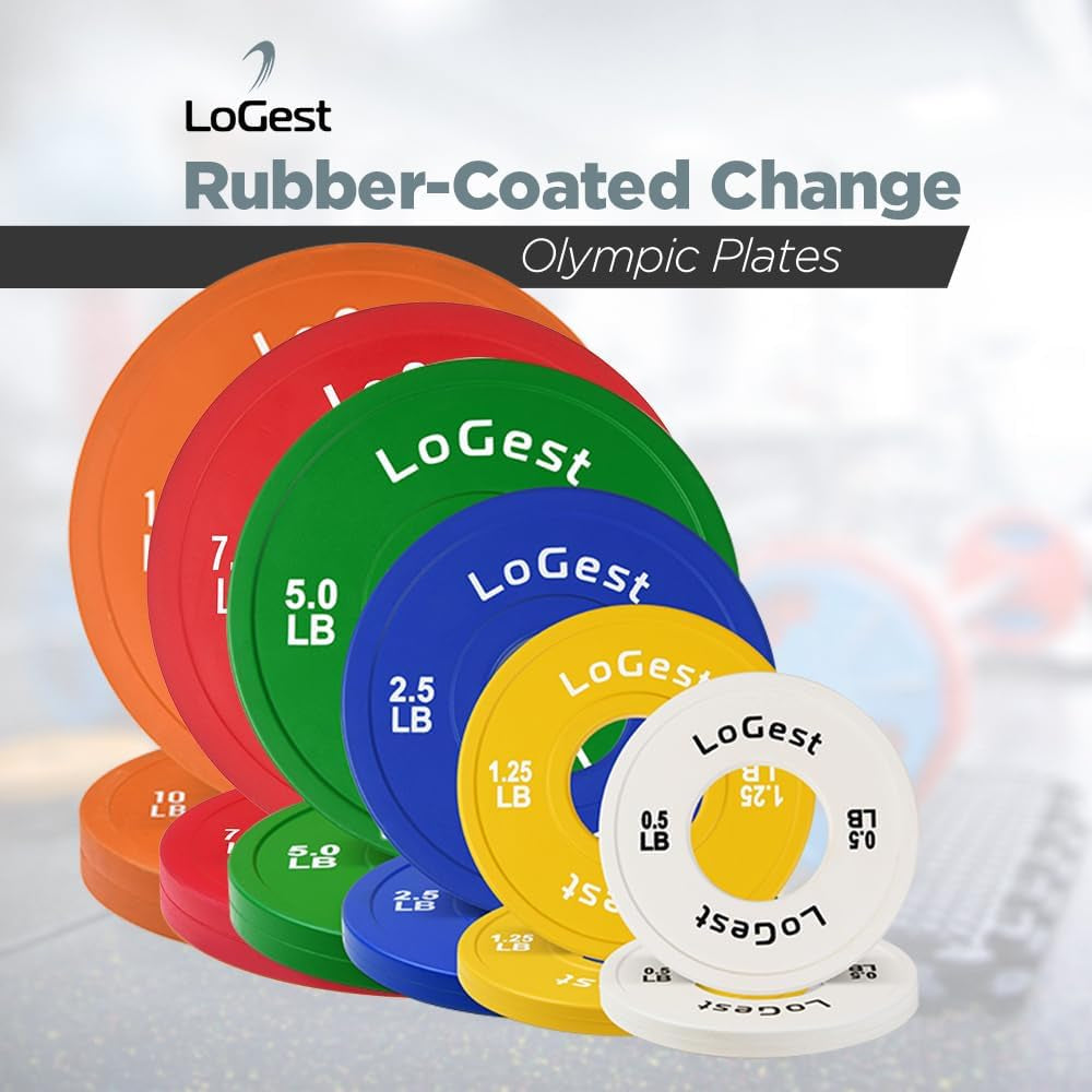 Change Weight Plates 0.50LB 1.25LB 2.5LB 5LB Set Weight Plates for Olympic Bars Perfect for Strength Training Weight Plates Exercise Balance Increase Fractional Plate Olympic Bumper Plates