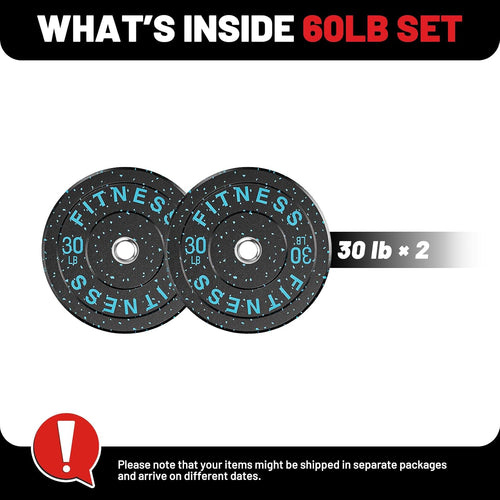 20-650Lbs Bumper Plates 2" Weight Plates Barbell Weightlifting