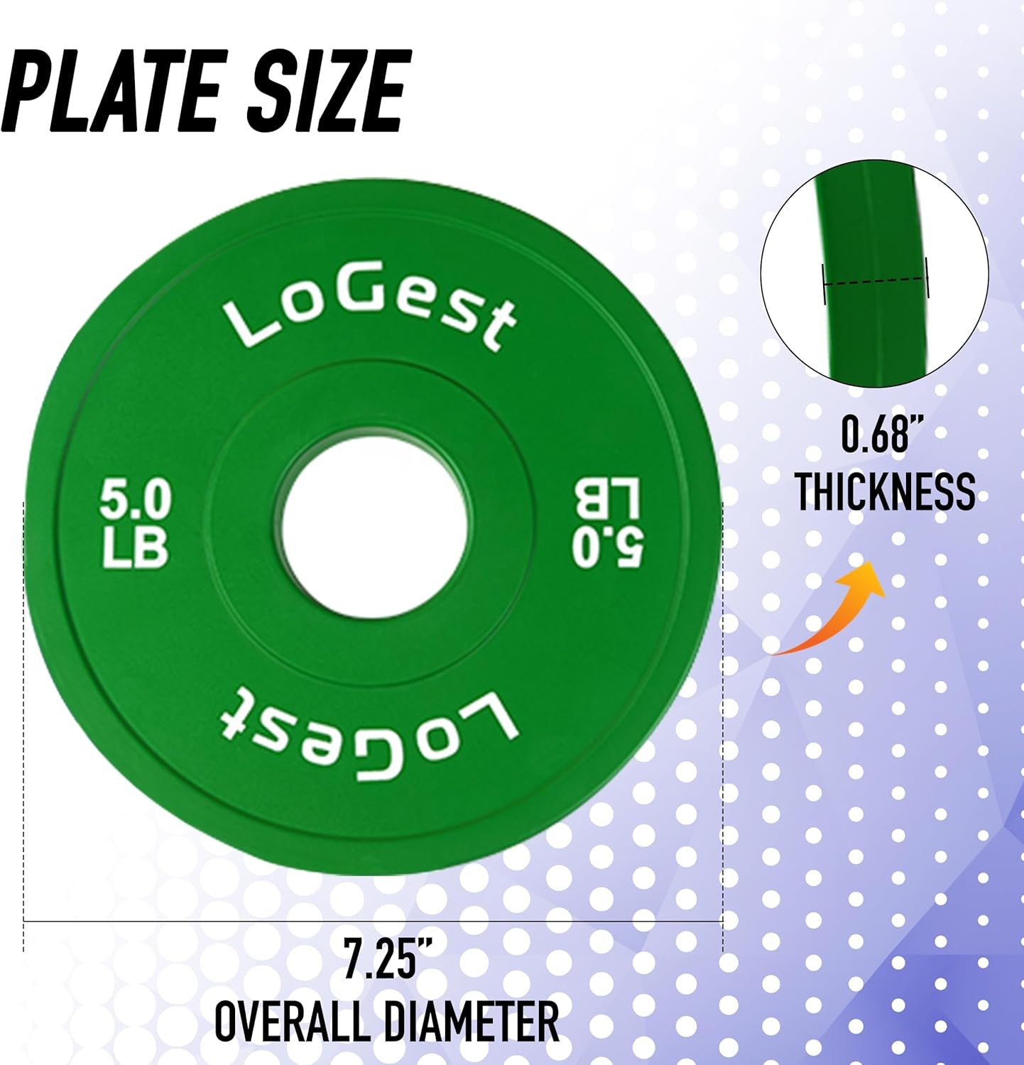 Change Weight Plates 0.50LB 1.25LB 2.5LB 5LB Set Weight Plates for Olympic Bars Perfect for Strength Training Weight Plates Exercise Balance Increase Fractional Plate Olympic Bumper Plates